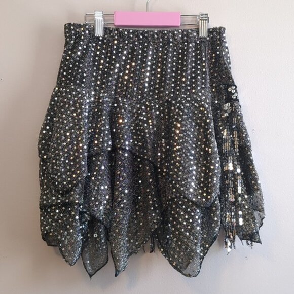 Sparkly Sequin Dance Skirt - S - Picture 4 of 5